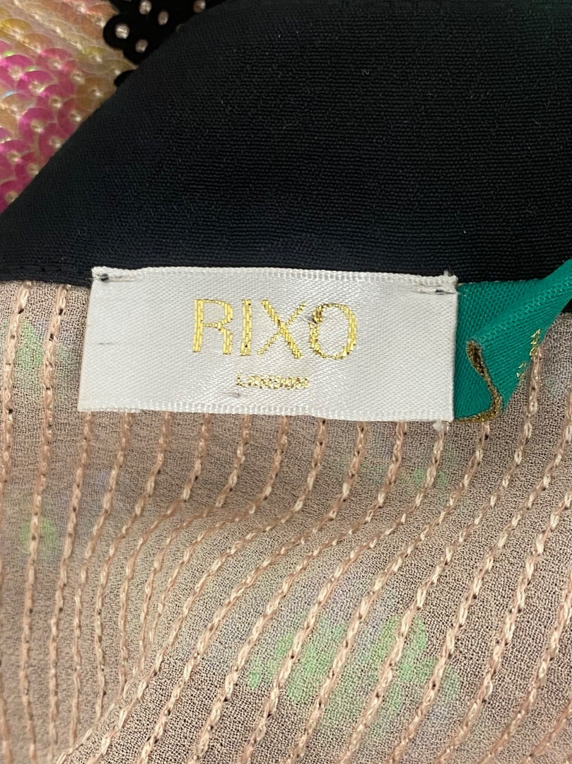 Rixo Sequin L/S Dress Tiger Print S