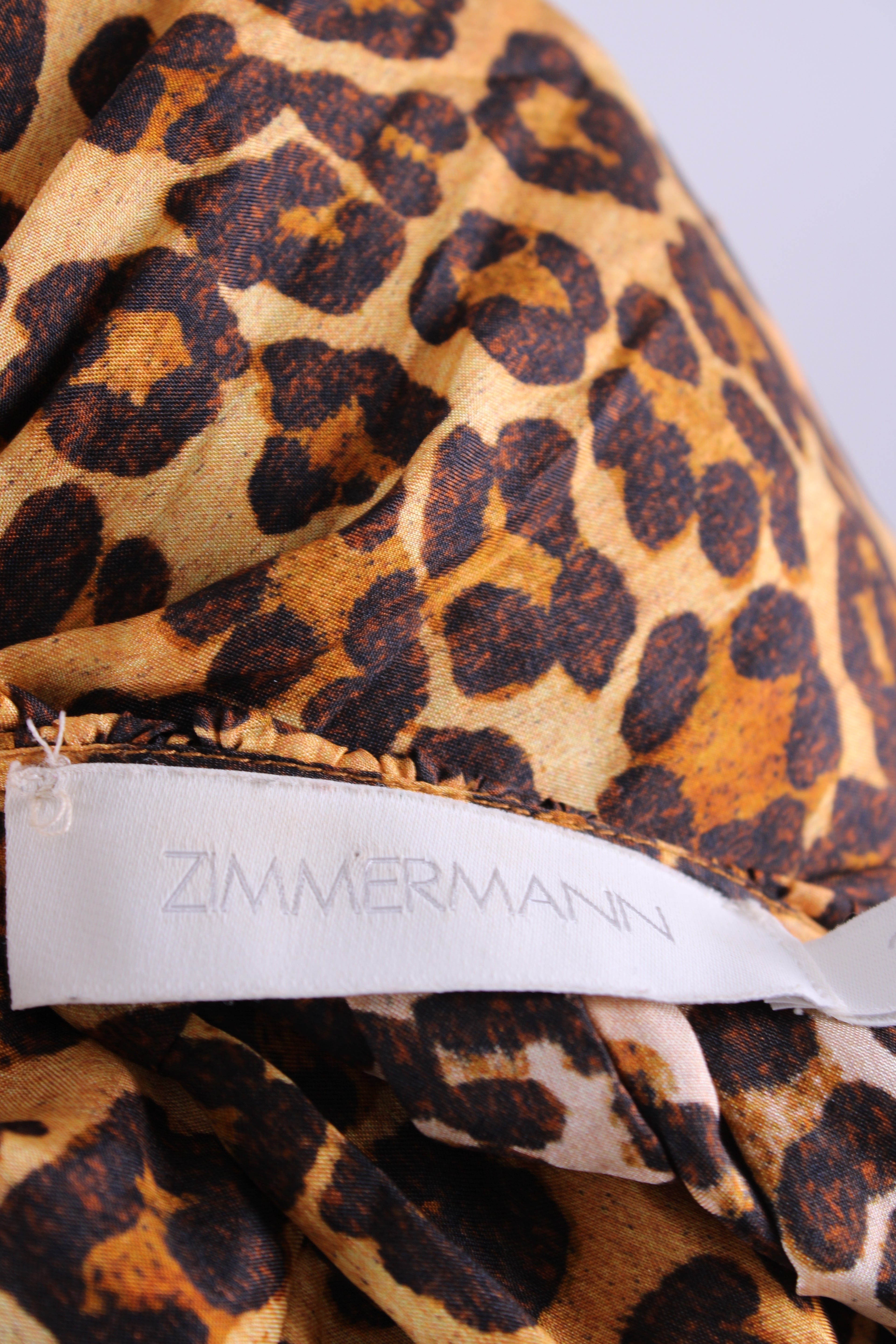 Zimmermann Amelia Draw Long Dress Leopard 2