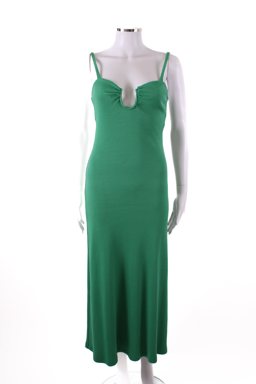 Victoria & Woods S/S Ribbed Knit Dress Green S