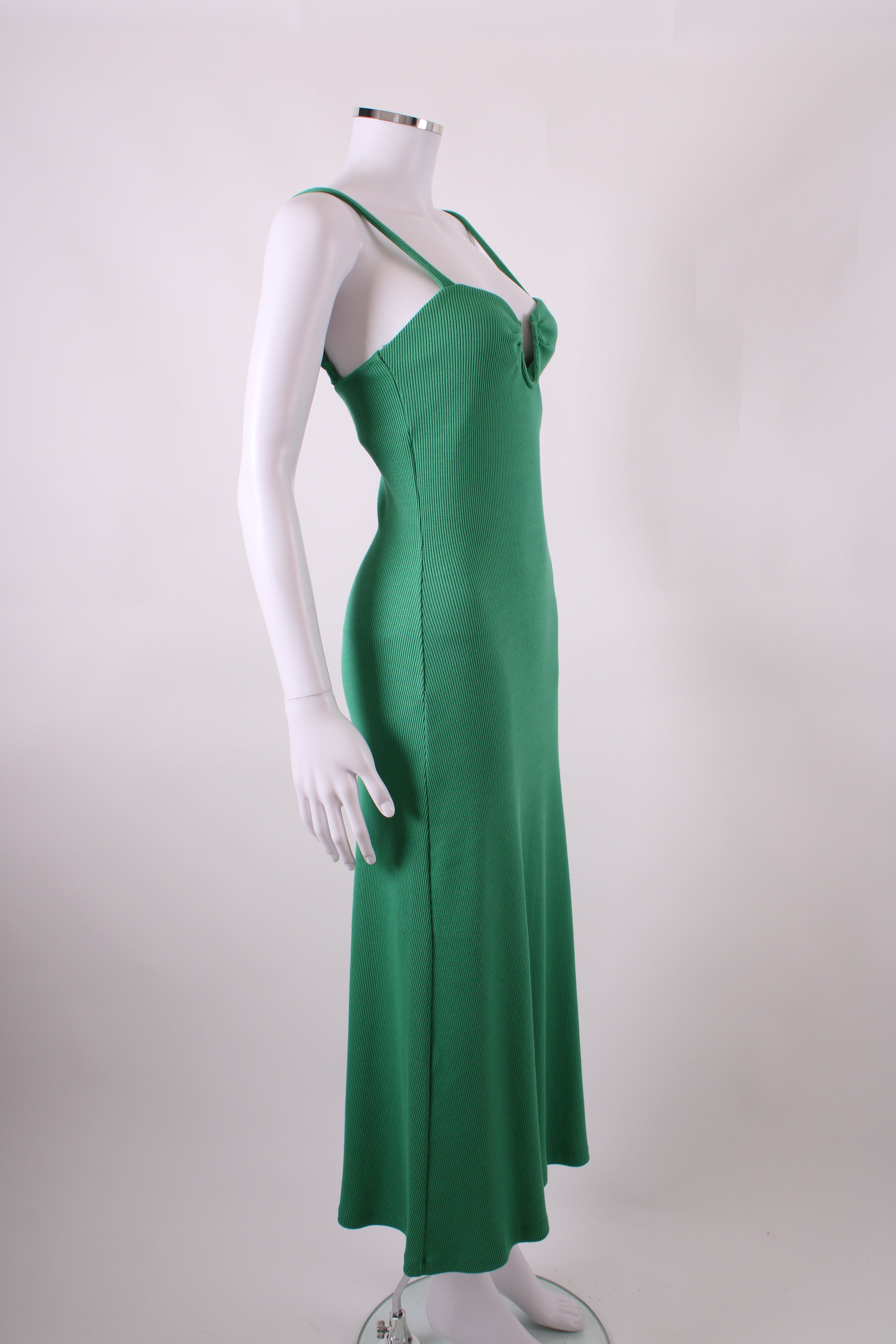 Victoria & Woods S/S Ribbed Knit Dress Green S