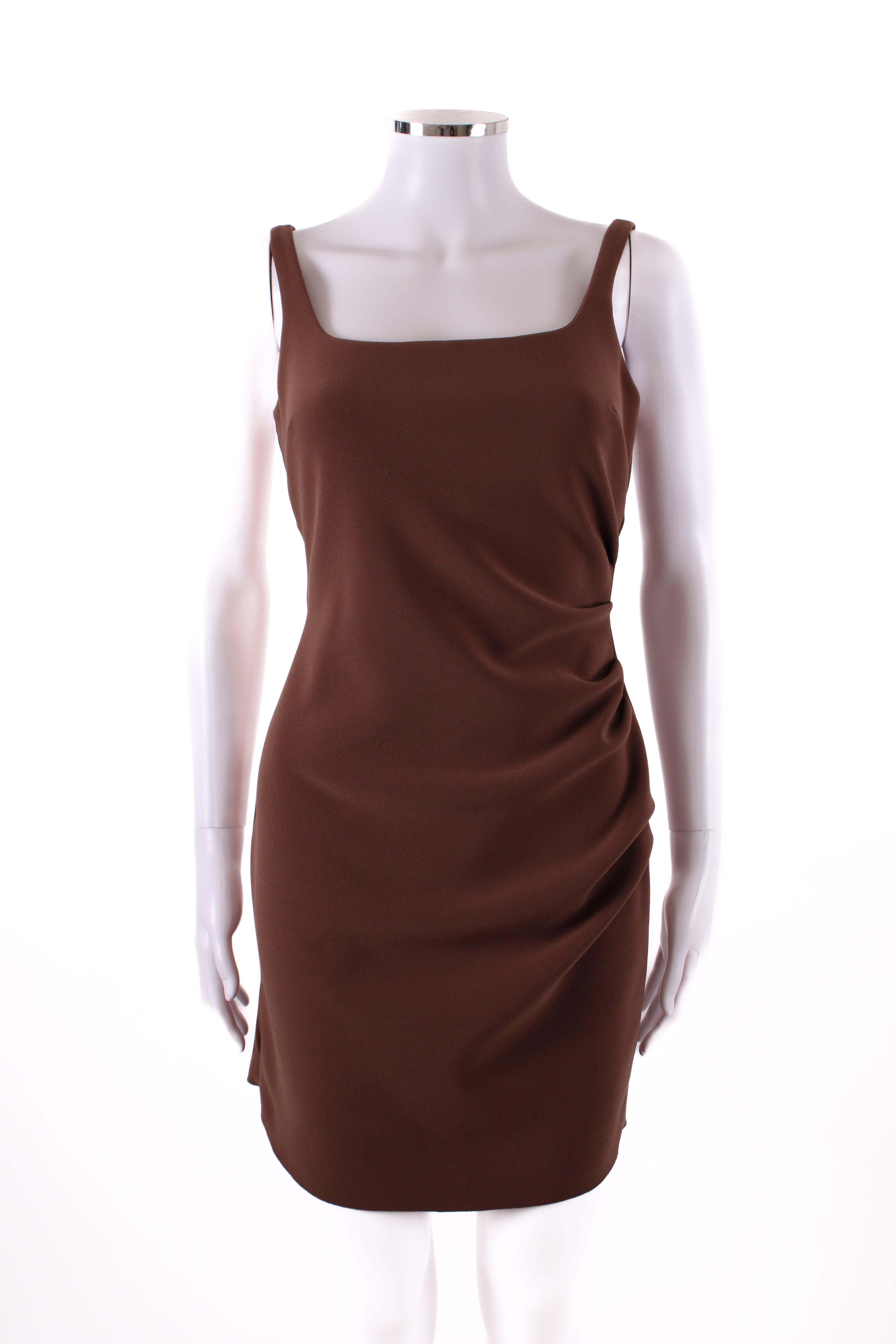 Bec & Bridge Dress Ruched Brown 10