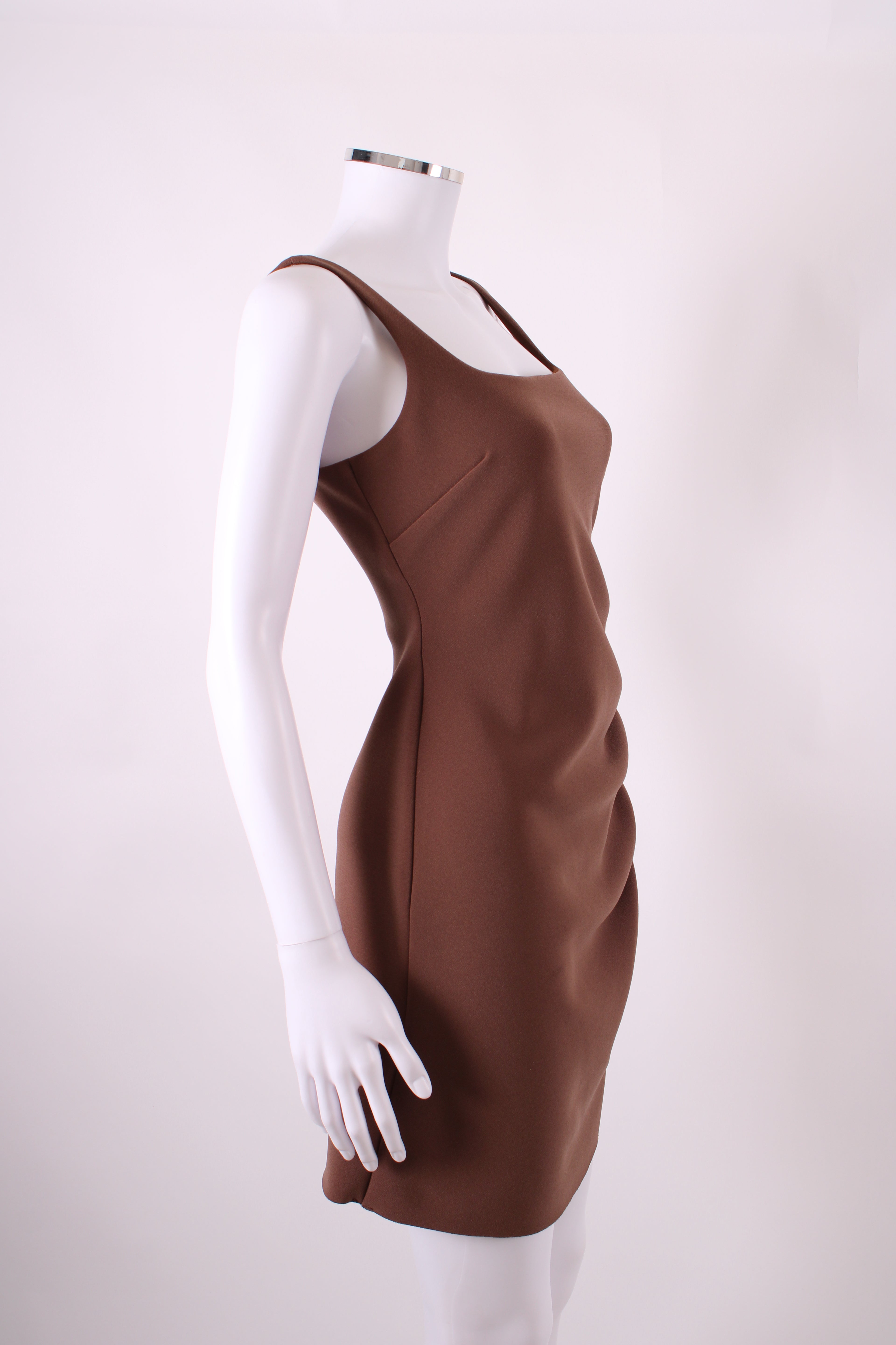 Bec & Bridge Dress Ruched Brown 10