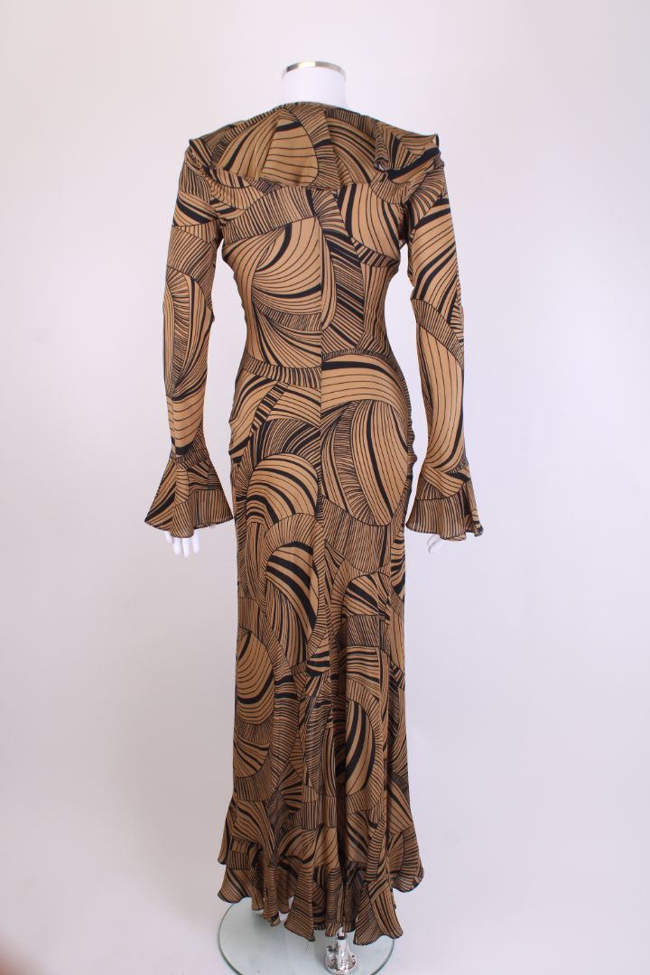 DE LA VALI Dress Gold/ Black 10