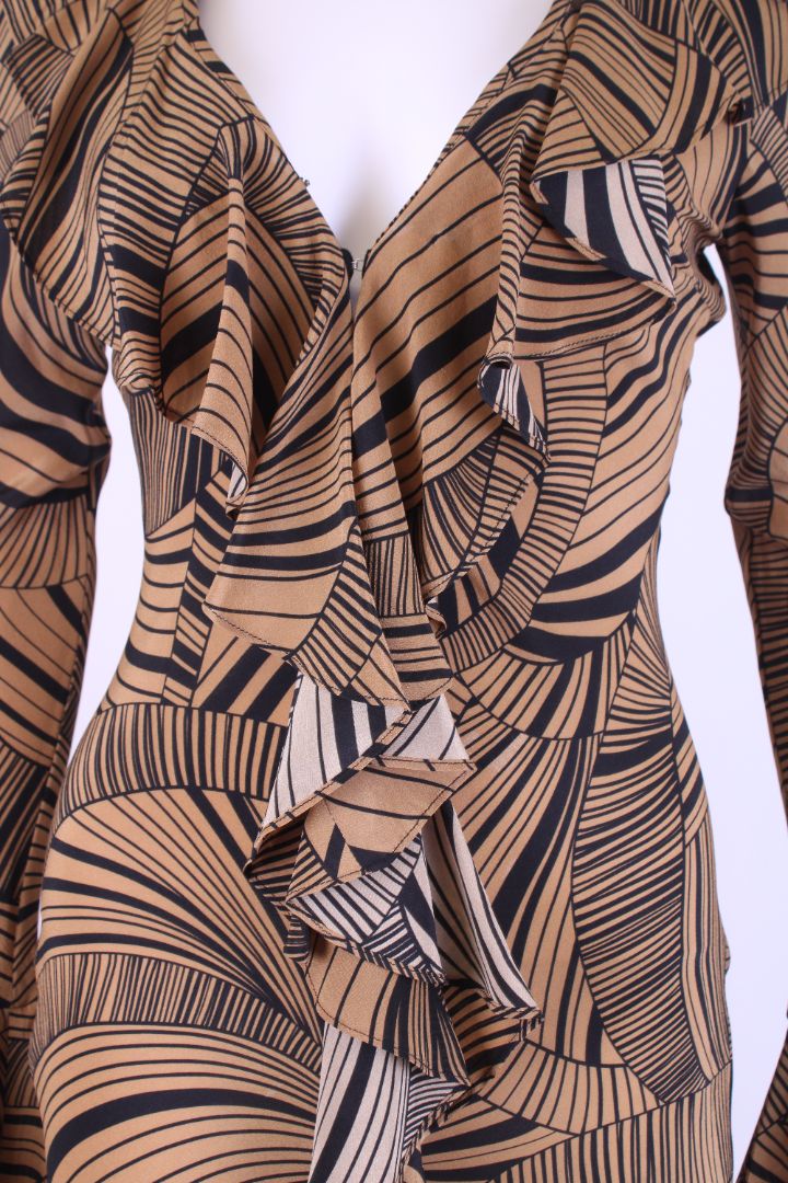 DE LA VALI Dress Gold/ Black 10
