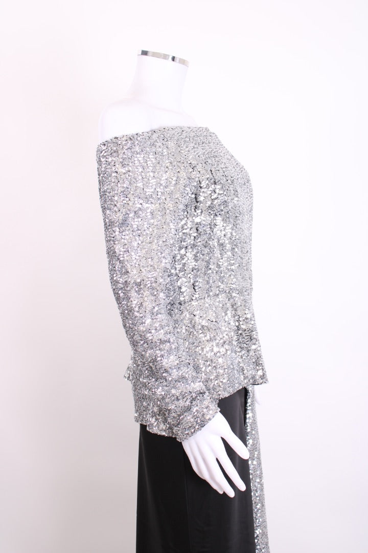 Roland Mouret Top Silver L