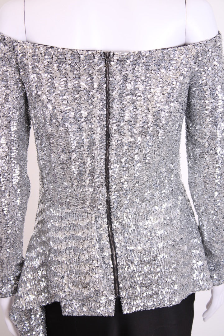 Roland Mouret Top Silver L