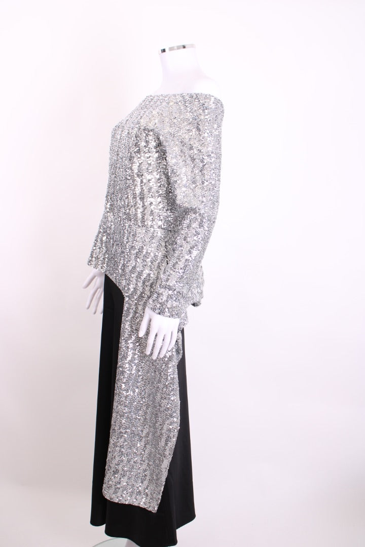 Roland Mouret Top Silver L