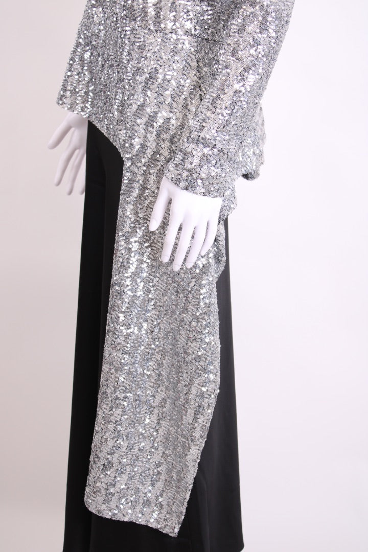 Roland Mouret Top Silver L