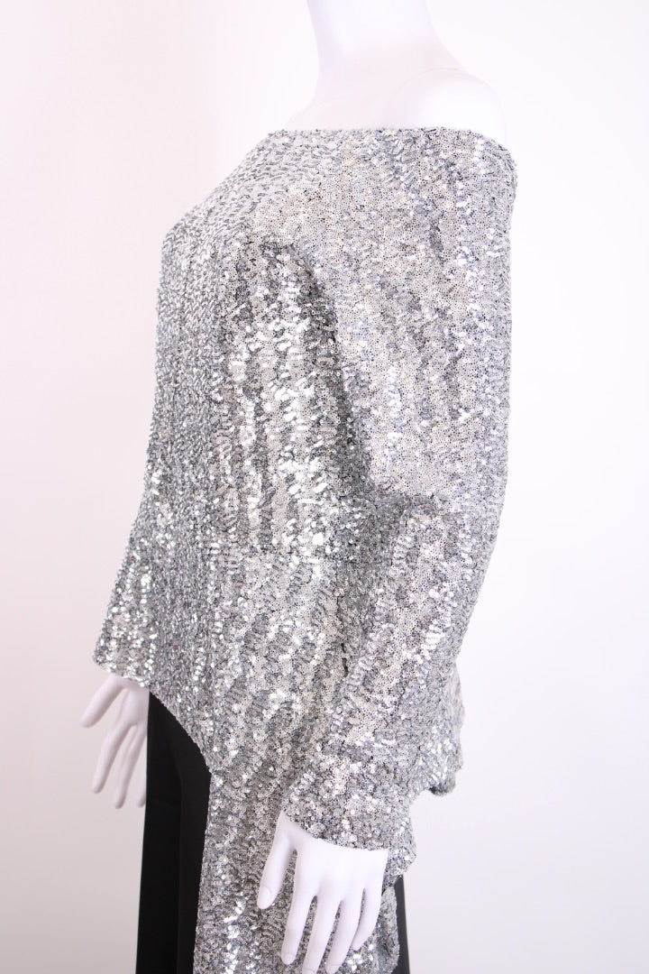 Roland Mouret Top Silver L