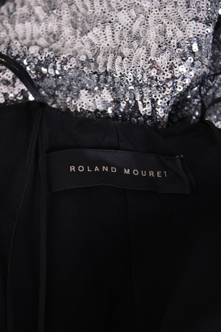 Roland Mouret Top Silver L