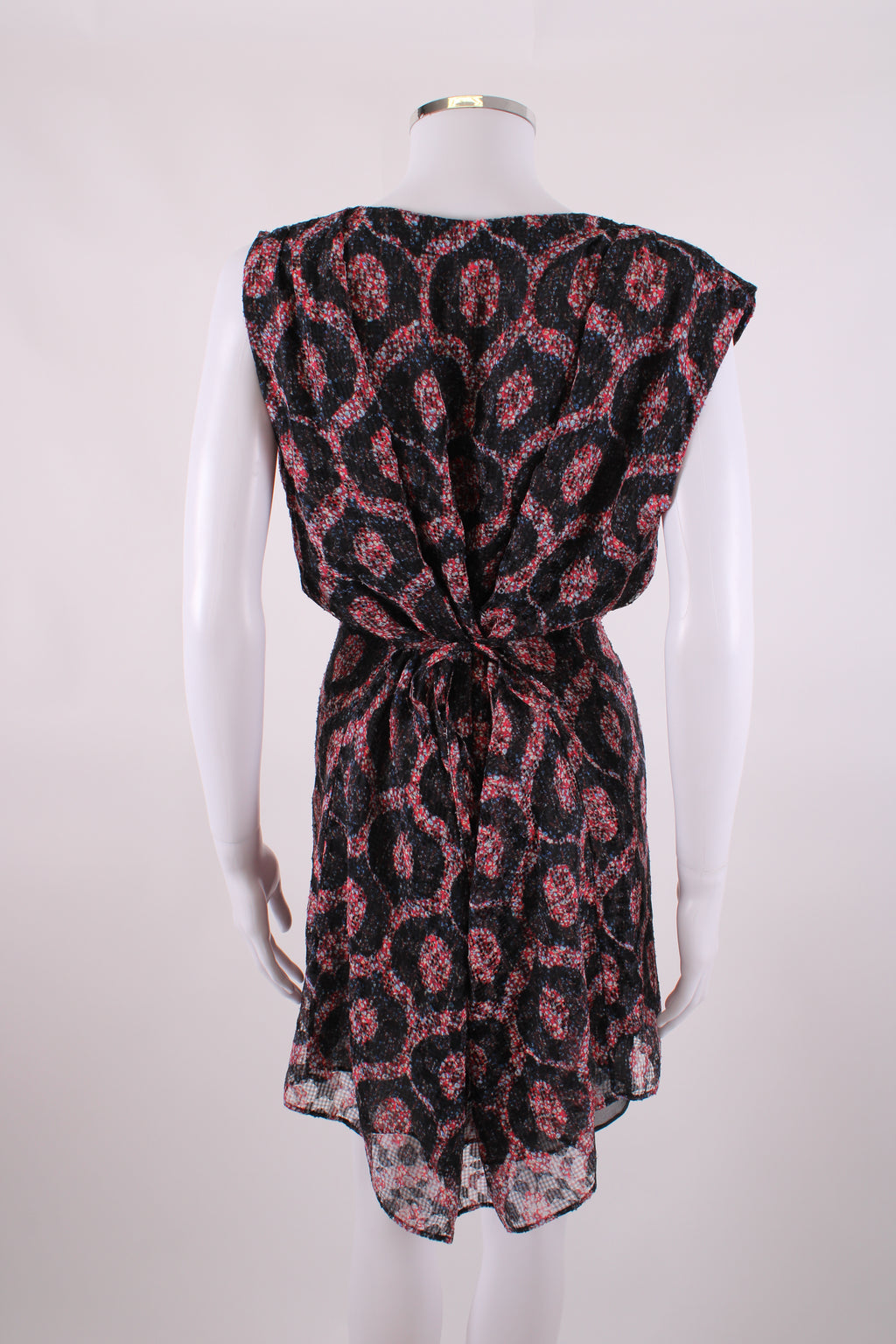 Isabel Marant S/S Print Wrap Dress Black/ Red 8