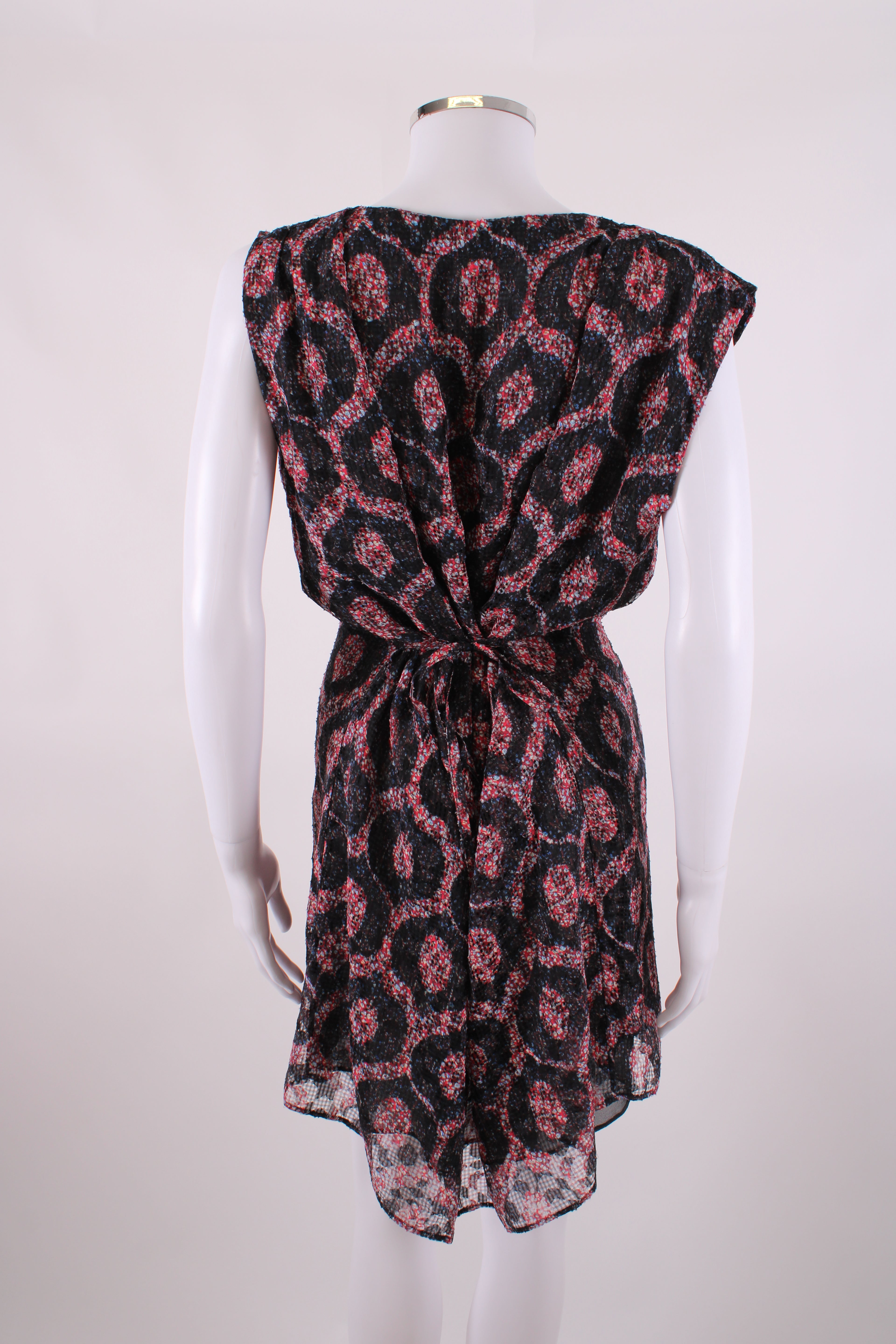 Isabel Marant S/S Print Wrap Dress Black/ Red 8