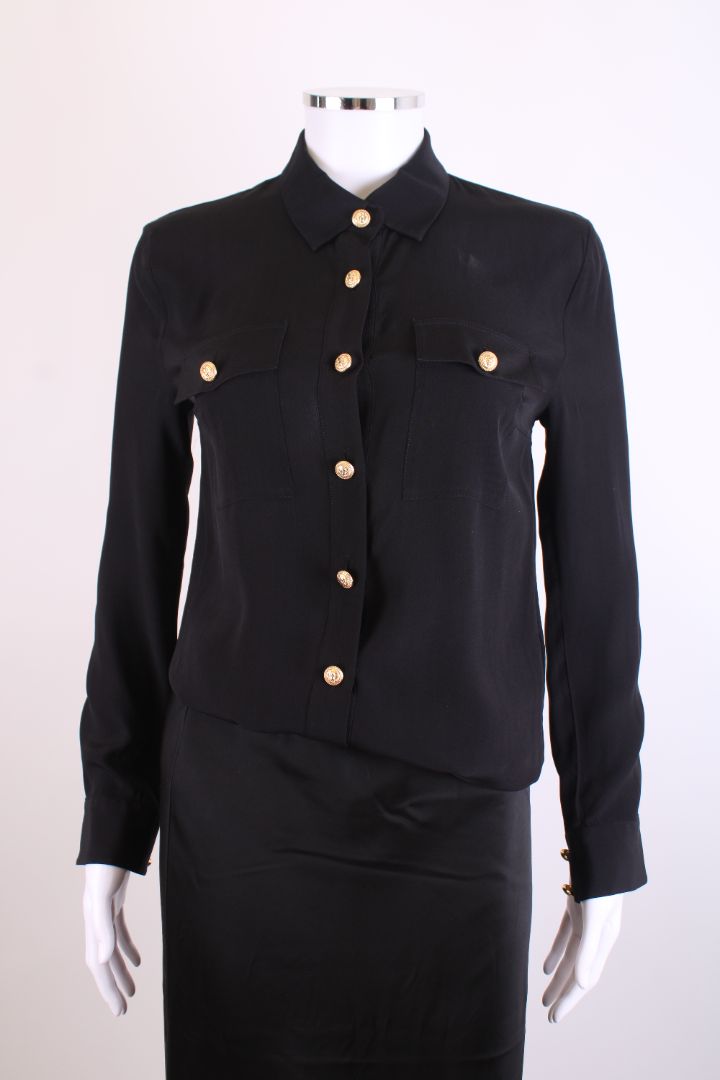 Balmain L/S Button Shirt Black 8