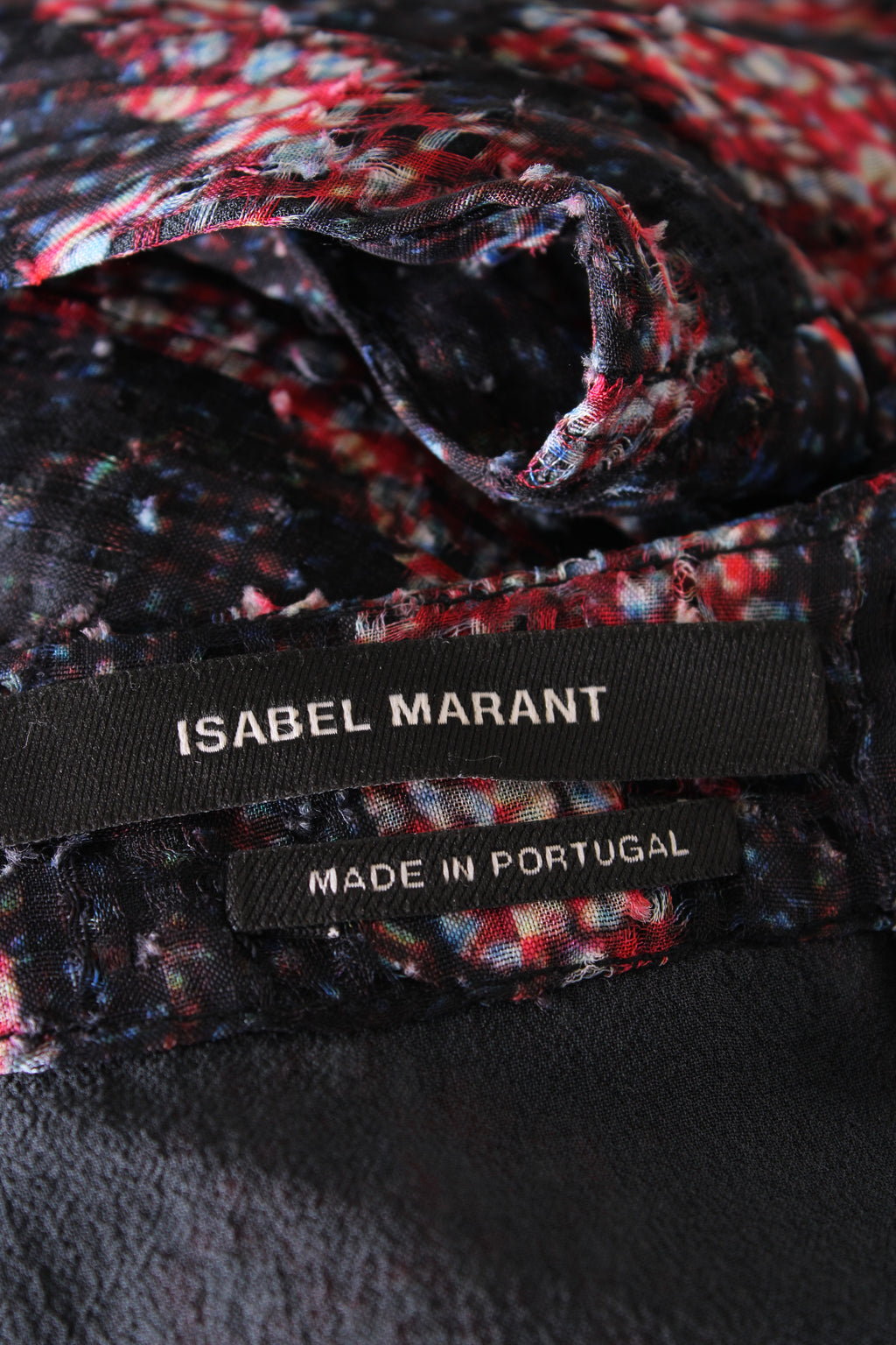 Isabel Marant S/S Print Wrap Dress Black/ Red 8