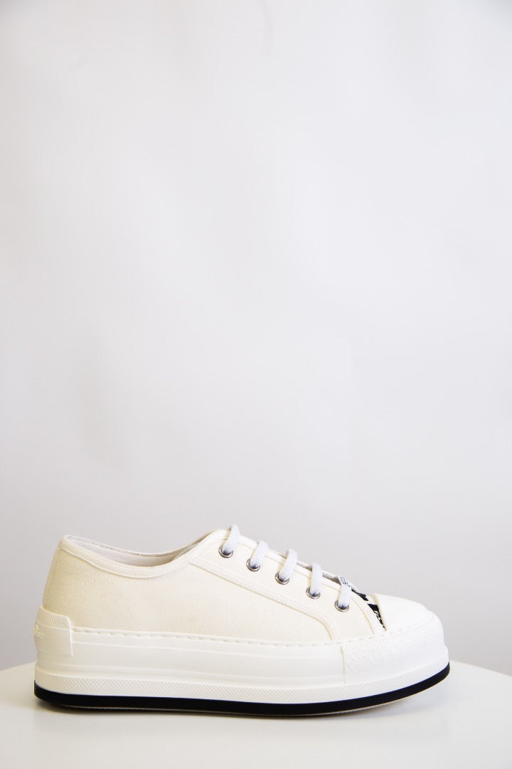 Christian Dior Walk 'N' Dior Platform Trainers Cream/ Black 37