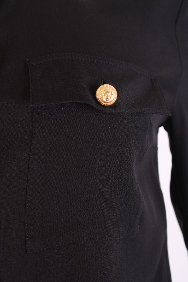 Balmain L/S Button Shirt Black 8