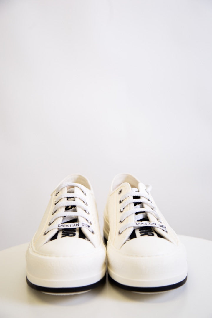Christian Dior Walk 'N' Dior Platform Trainers Cream/ Black 37
