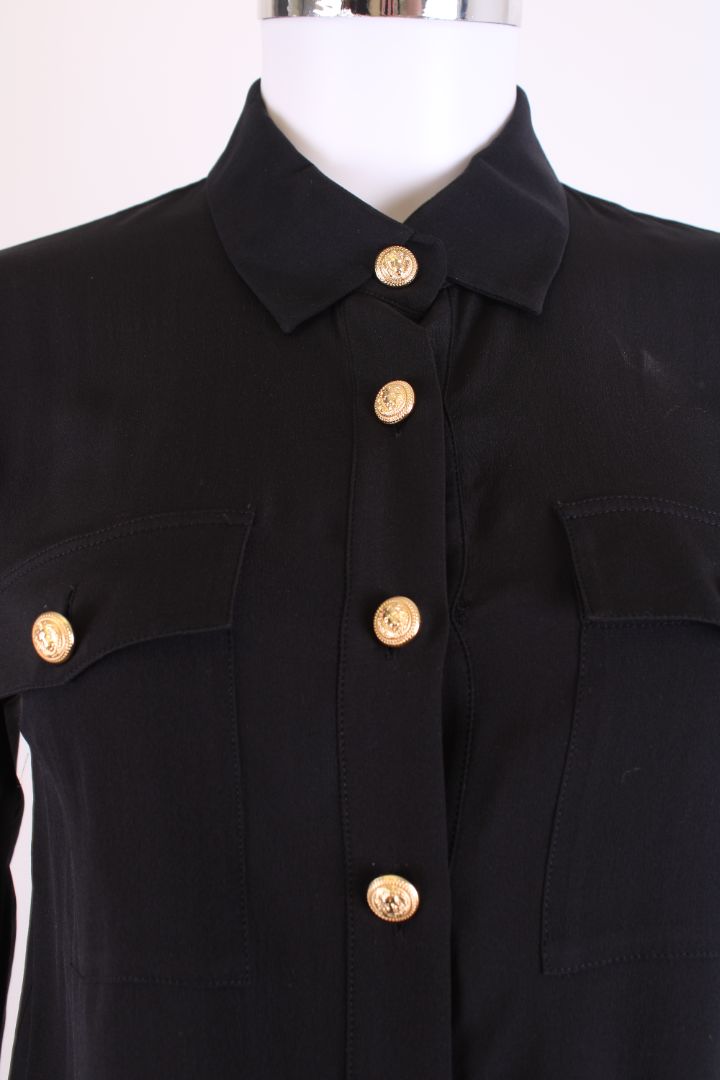 Balmain L/S Button Shirt Black 8