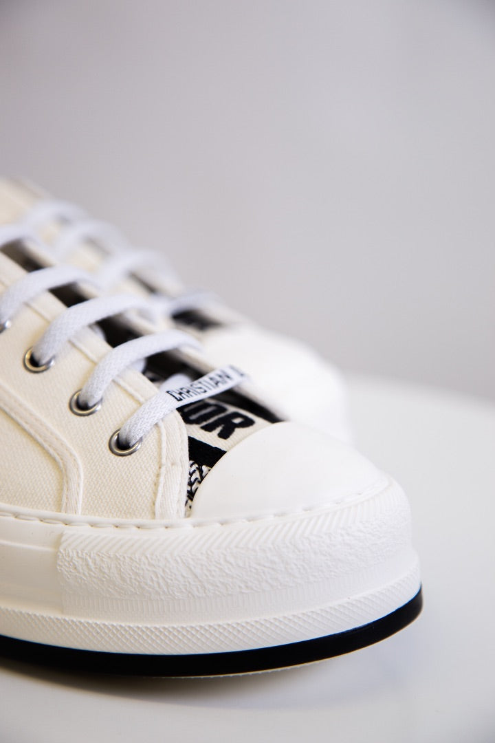 Christian Dior Walk 'N' Dior Platform Trainers Cream/ Black 37