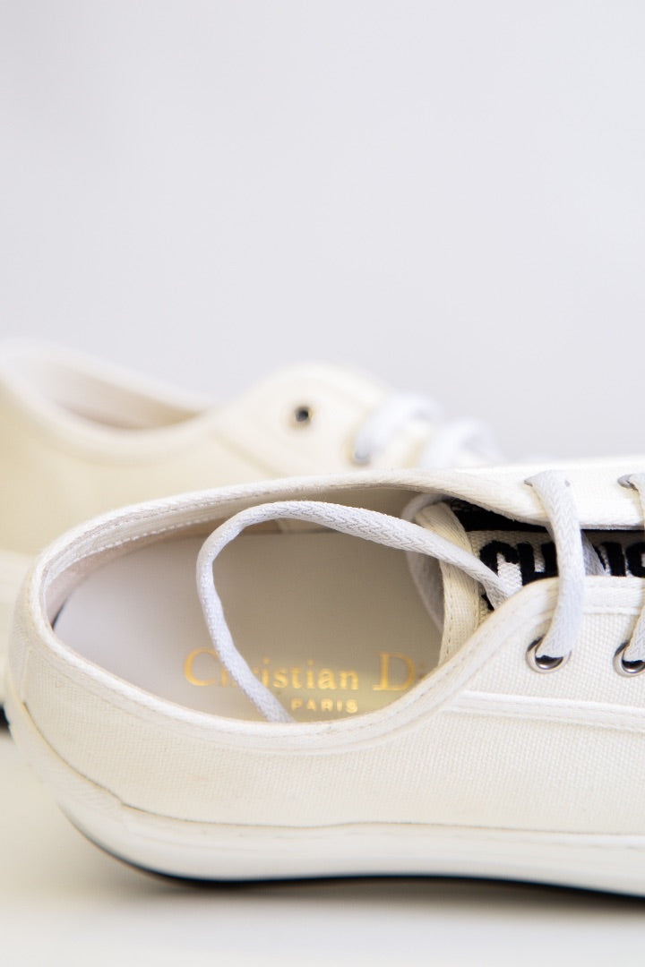 Christian Dior Walk 'N' Dior Platform Trainers Cream/ Black 37