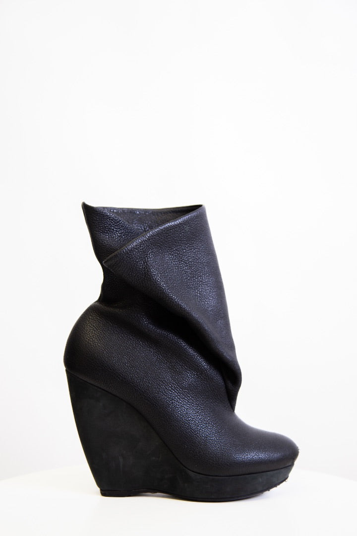 Balenciaga Folded Ankle Boots Black 38