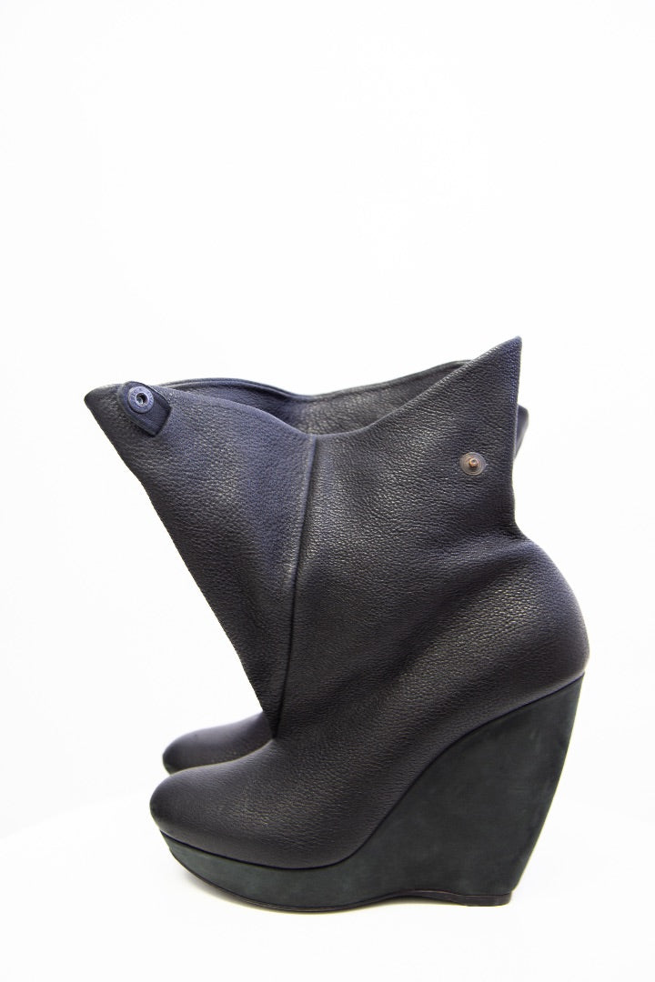 Balenciaga Folded Ankle Boots Black 38