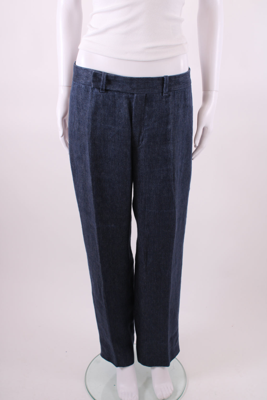 Chloe Trousers wool/linen Navy m