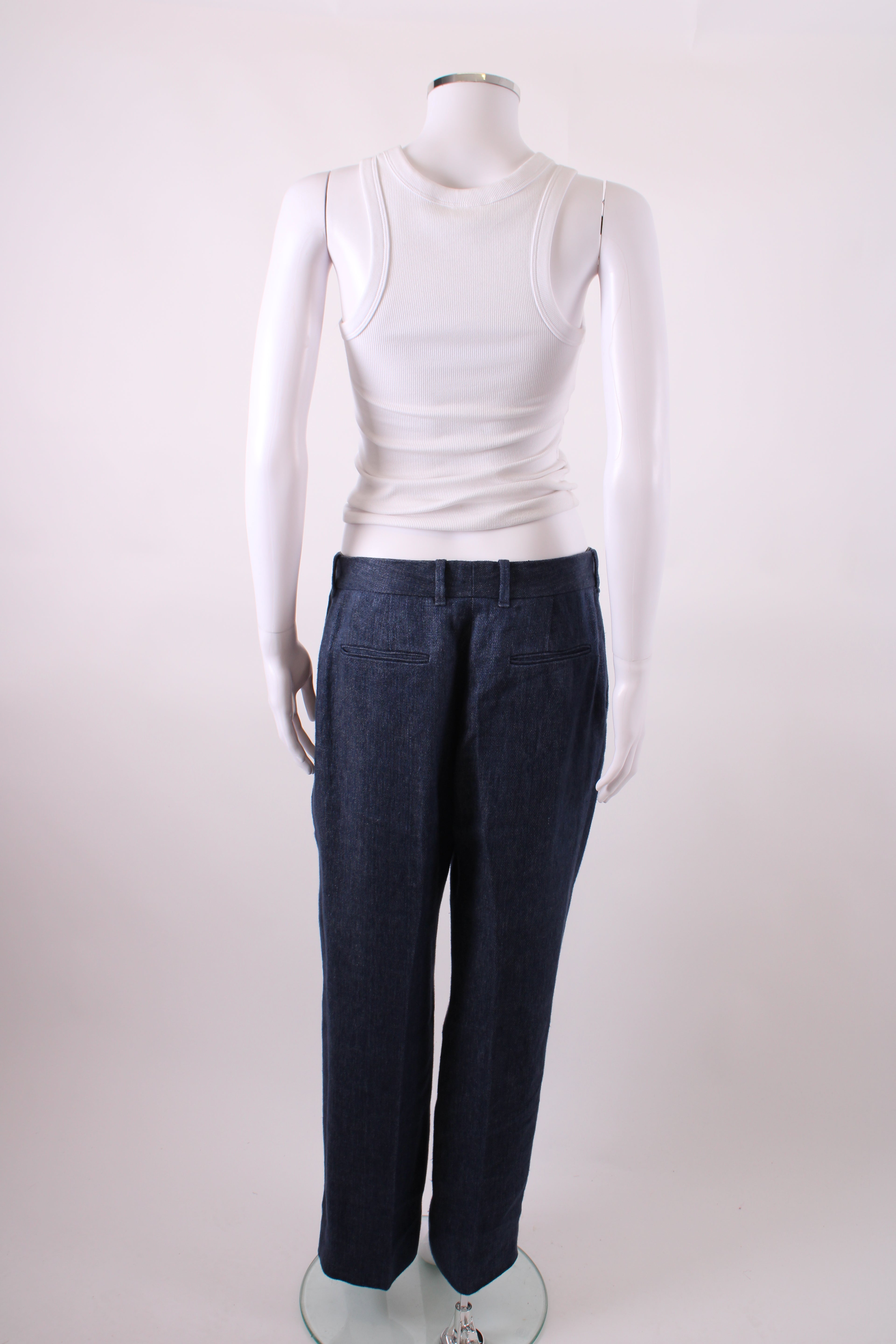 Chloe Trousers wool/linen Navy m