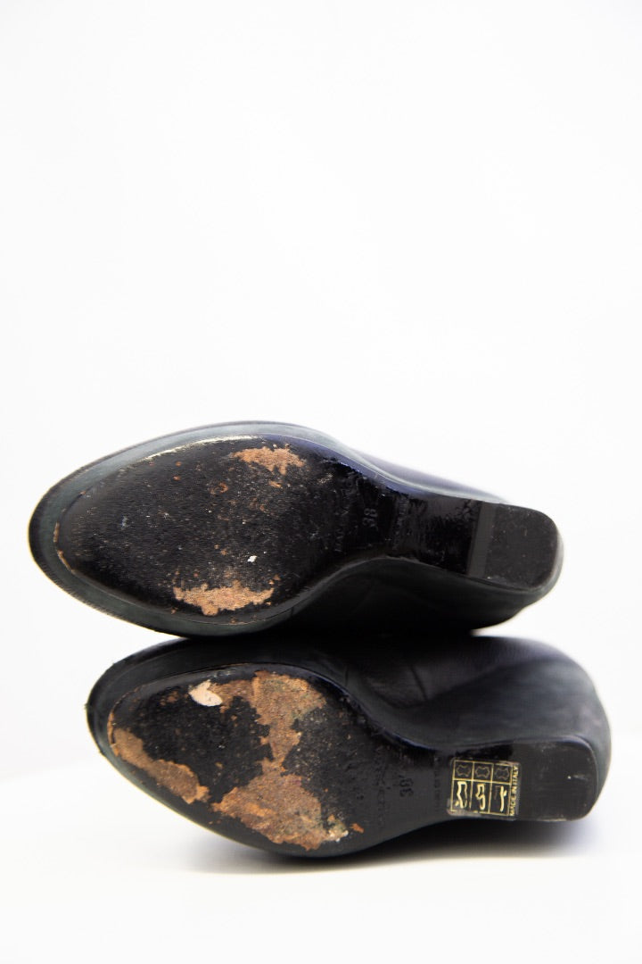 Balenciaga Folded Ankle Boots Black 38