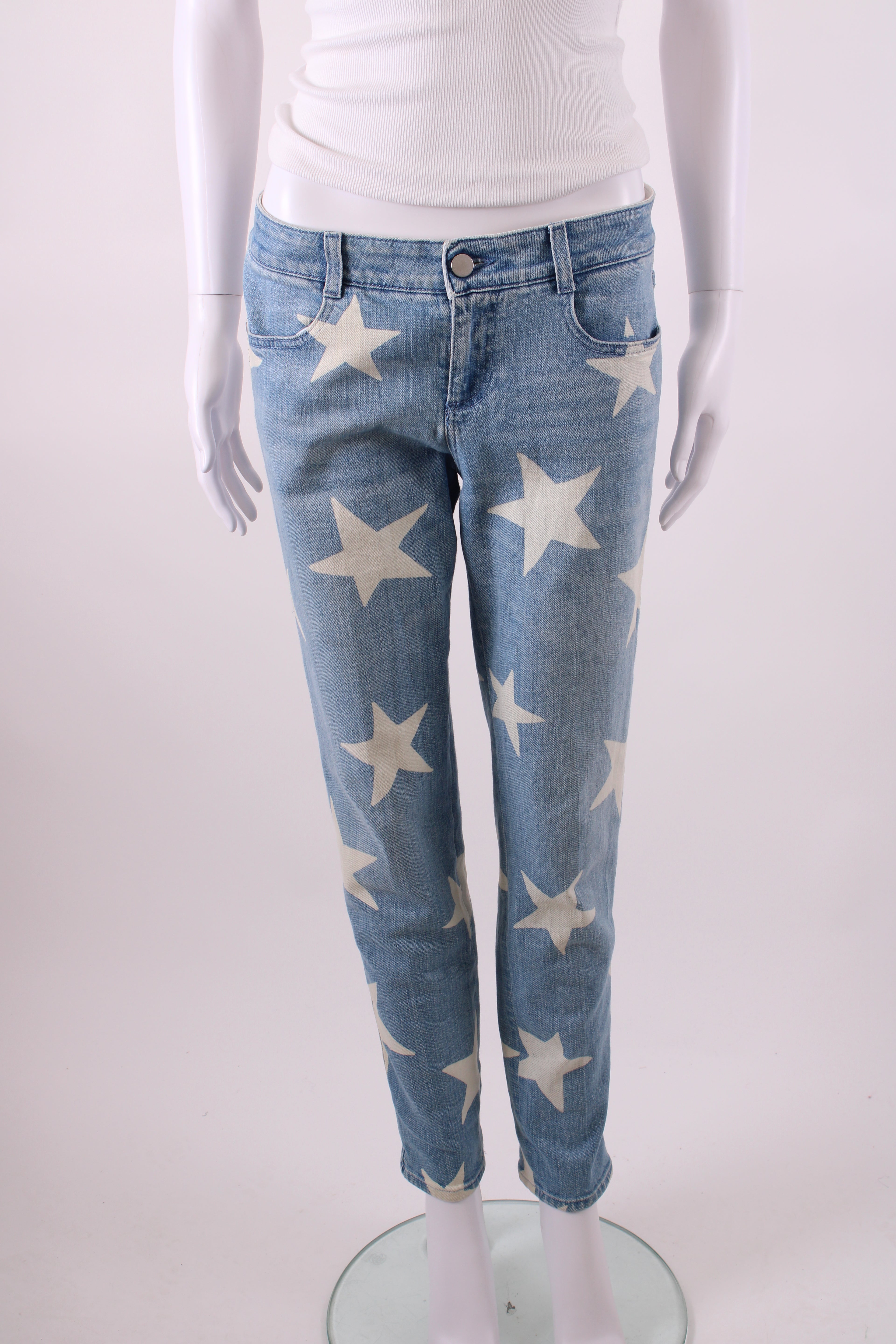 Stella McCartney Star Print Jeans Denim/ White 29W