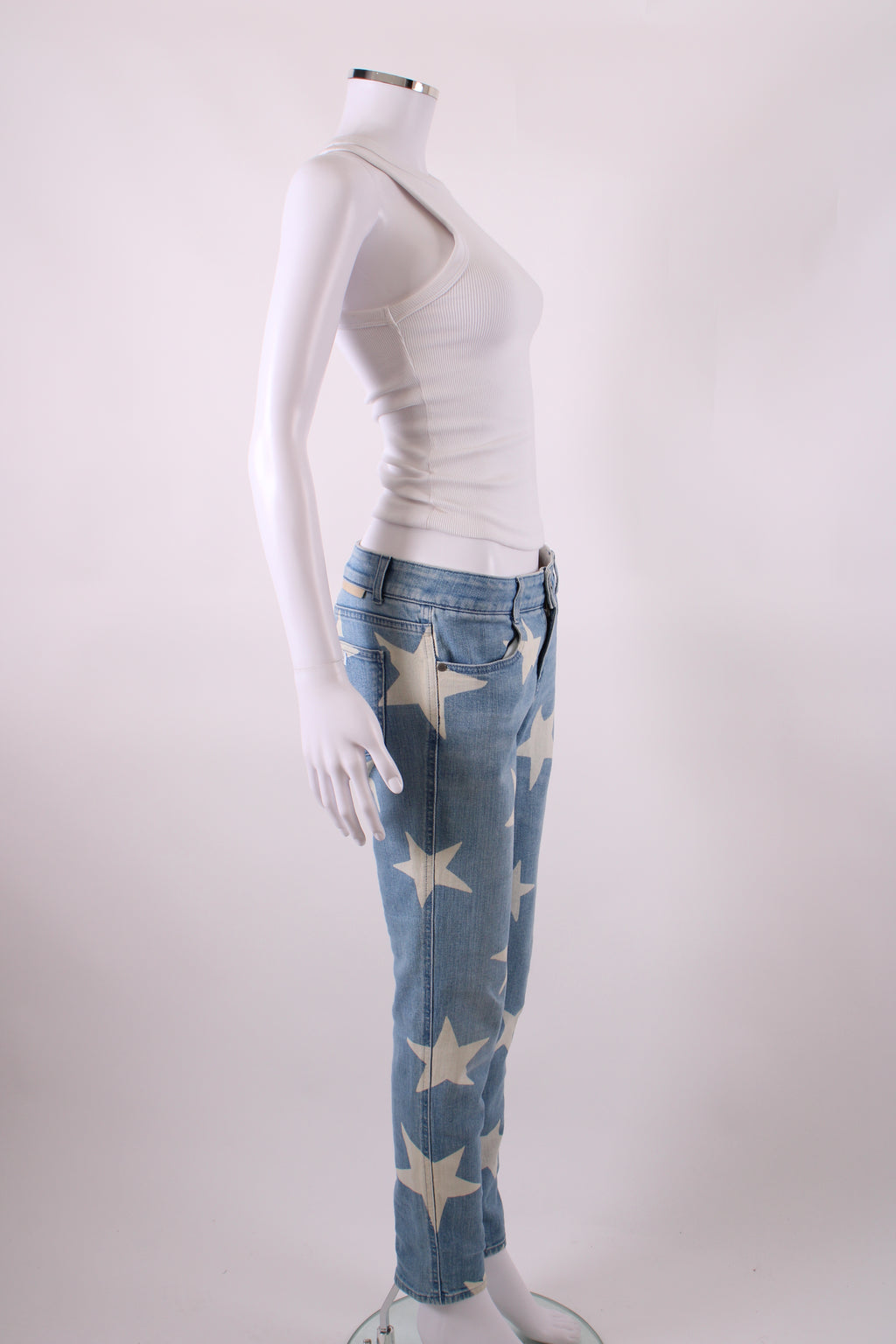 Stella McCartney Star Print Jeans Denim/ White 29W