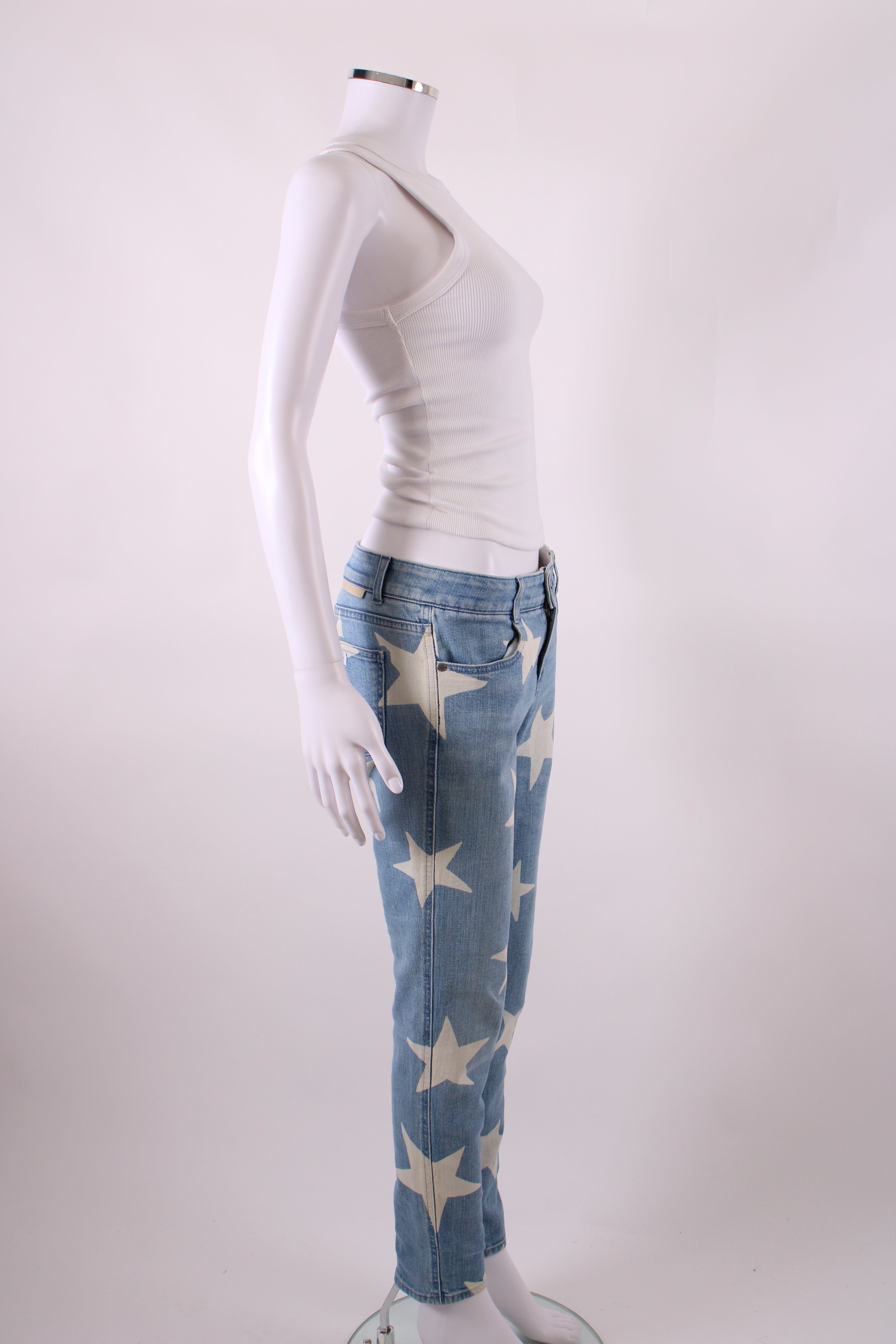 Stella McCartney Star Print Jeans Denim/ White 29W