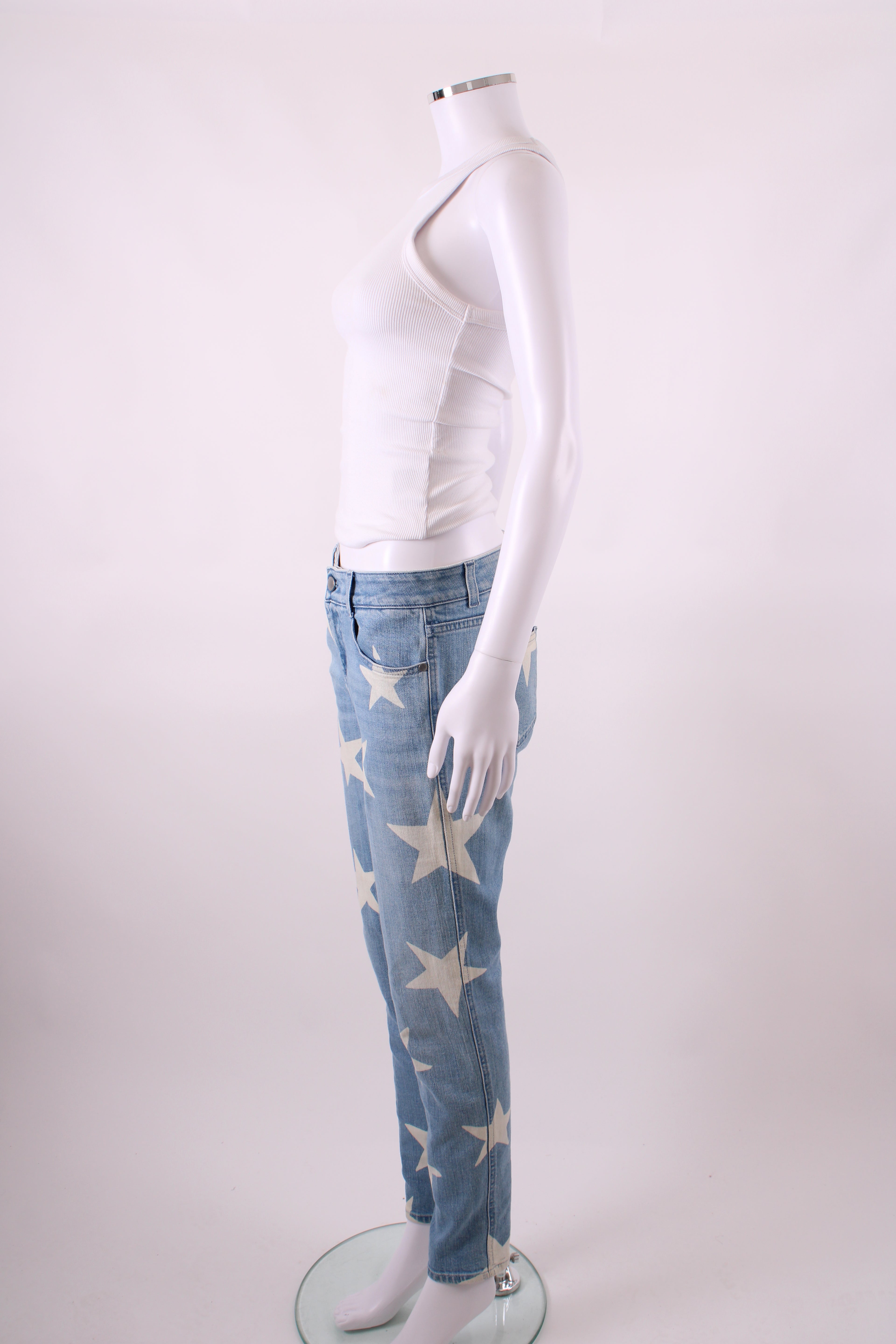 Stella McCartney Star Print Jeans Denim/ White 29W