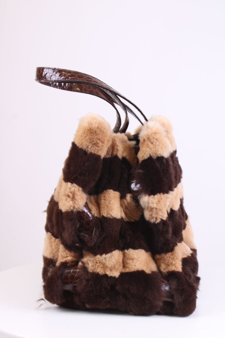 Dolce & Gabbana Patchwork Rabbit & Croc Brown