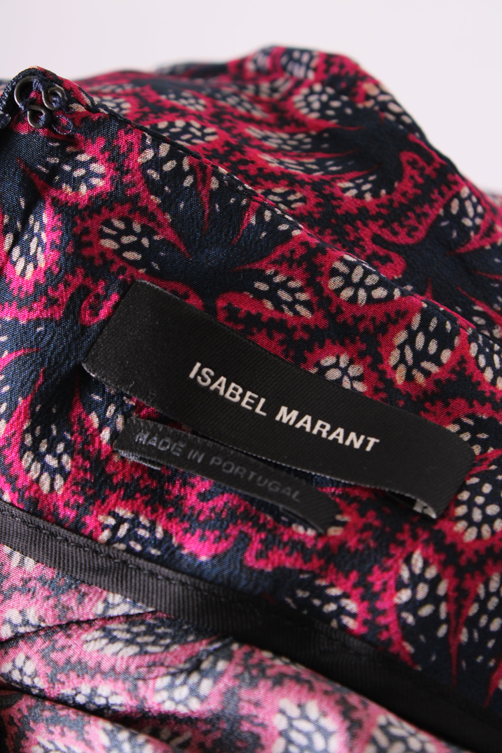 Isabel Marant Leaf Print Skirt Navy/ Raspberry 10