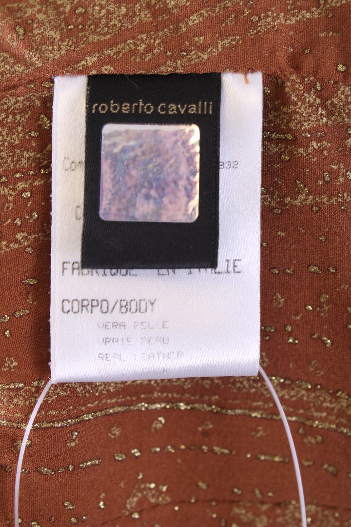 Just Cavalli Leather Jacket Tan S