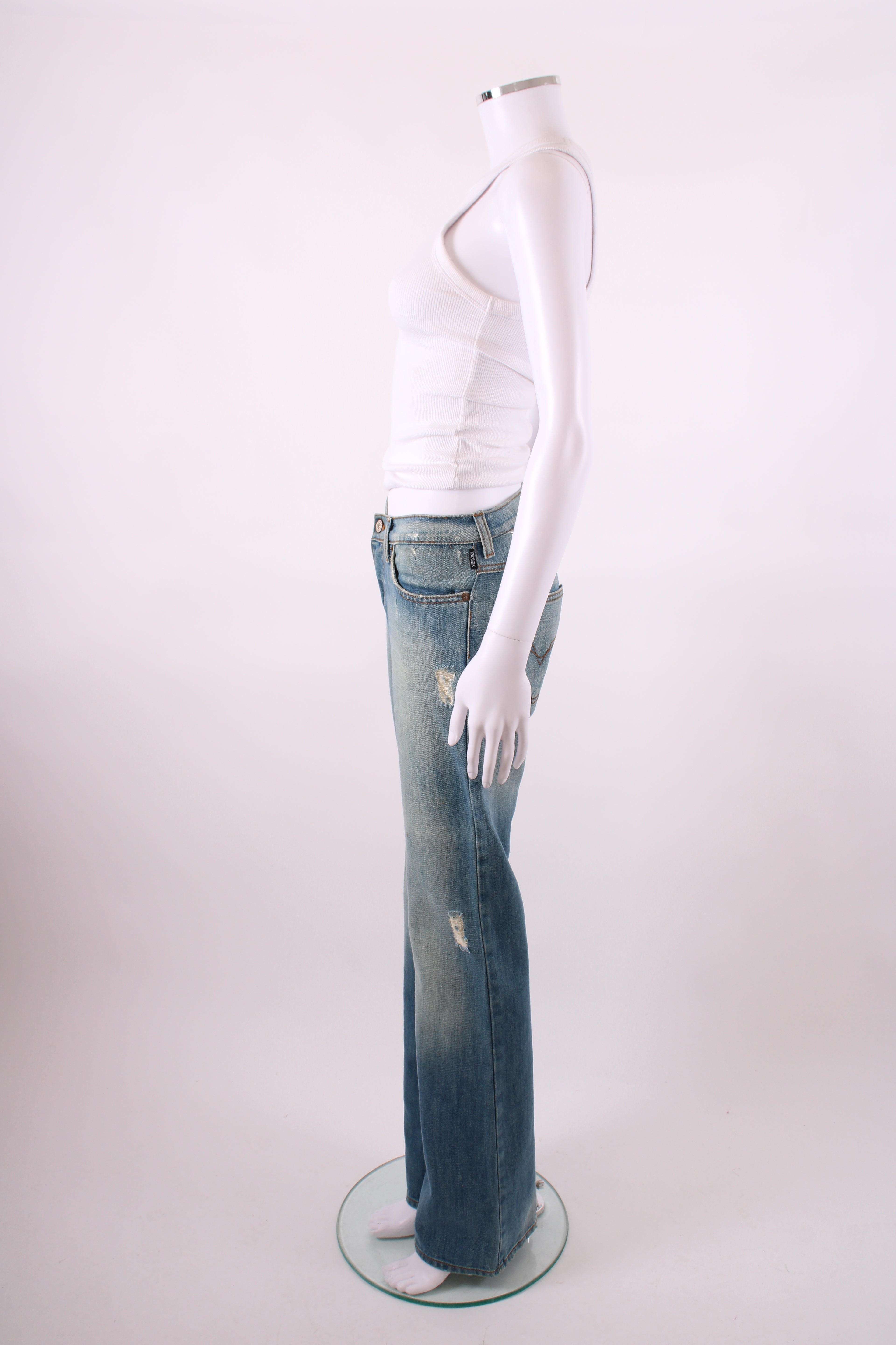Versace Jeans Couture Vintage Rhinestone Logo Jeans Denim 26W