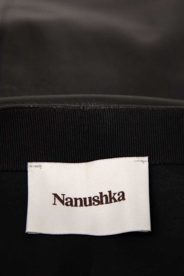 Nanushka Faux Leather Skirt Black M