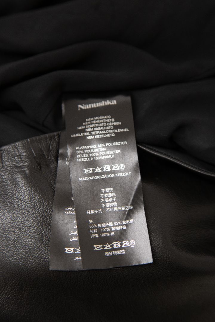 Nanushka Faux Leather Skirt Black M