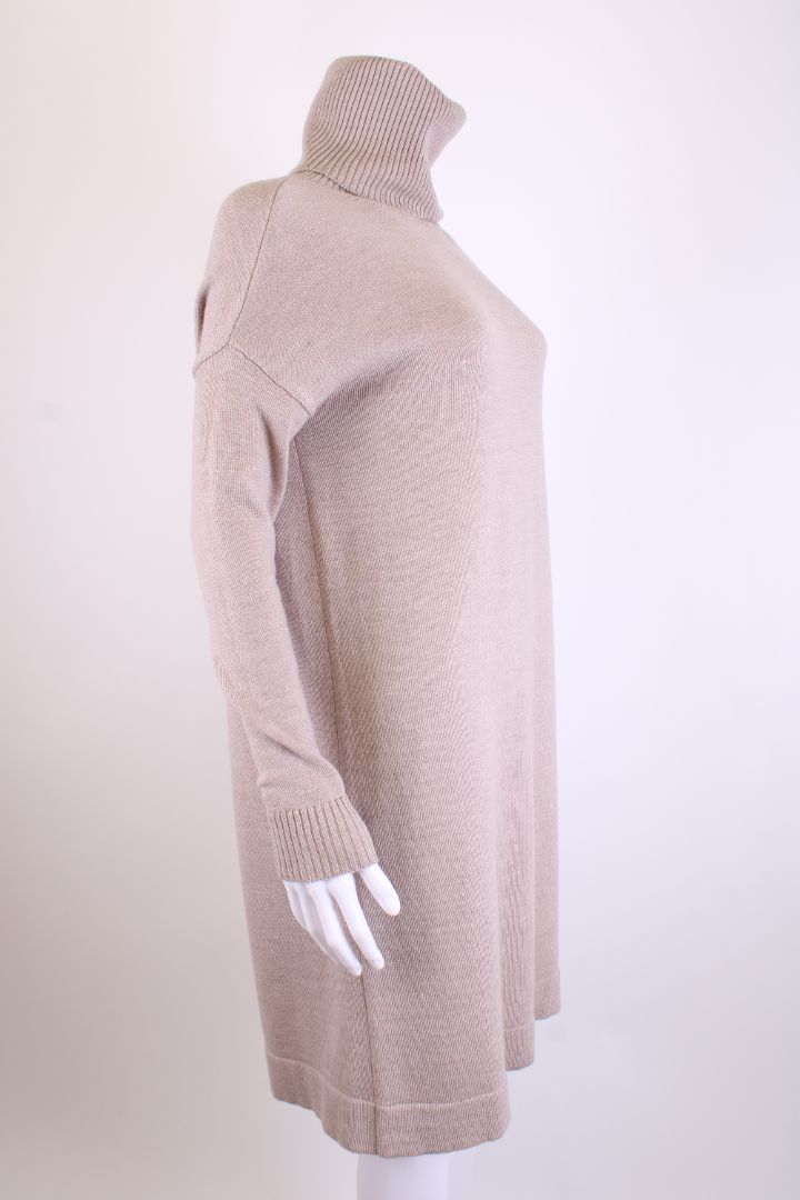 Weekend MaxMara Roll Neck Jumper Dress Beige S
