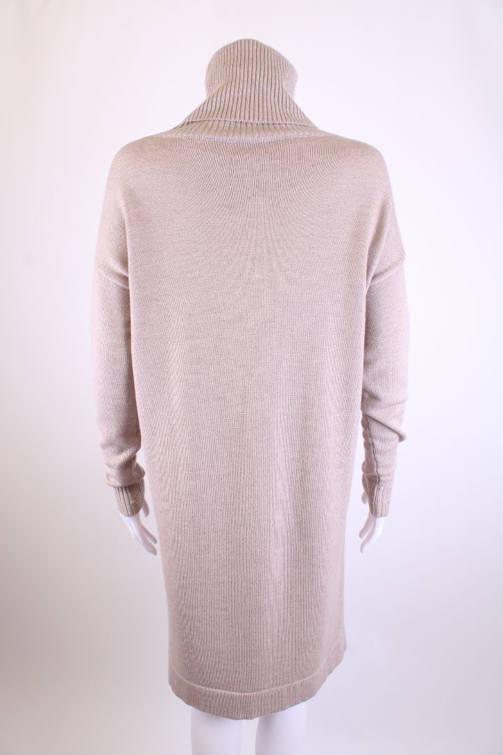 Weekend MaxMara Roll Neck Jumper Dress Beige S