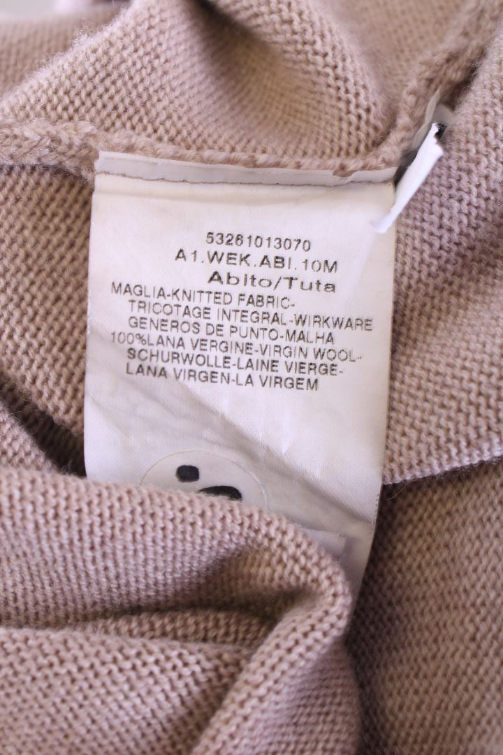 Weekend MaxMara Roll Neck Jumper Dress Beige S