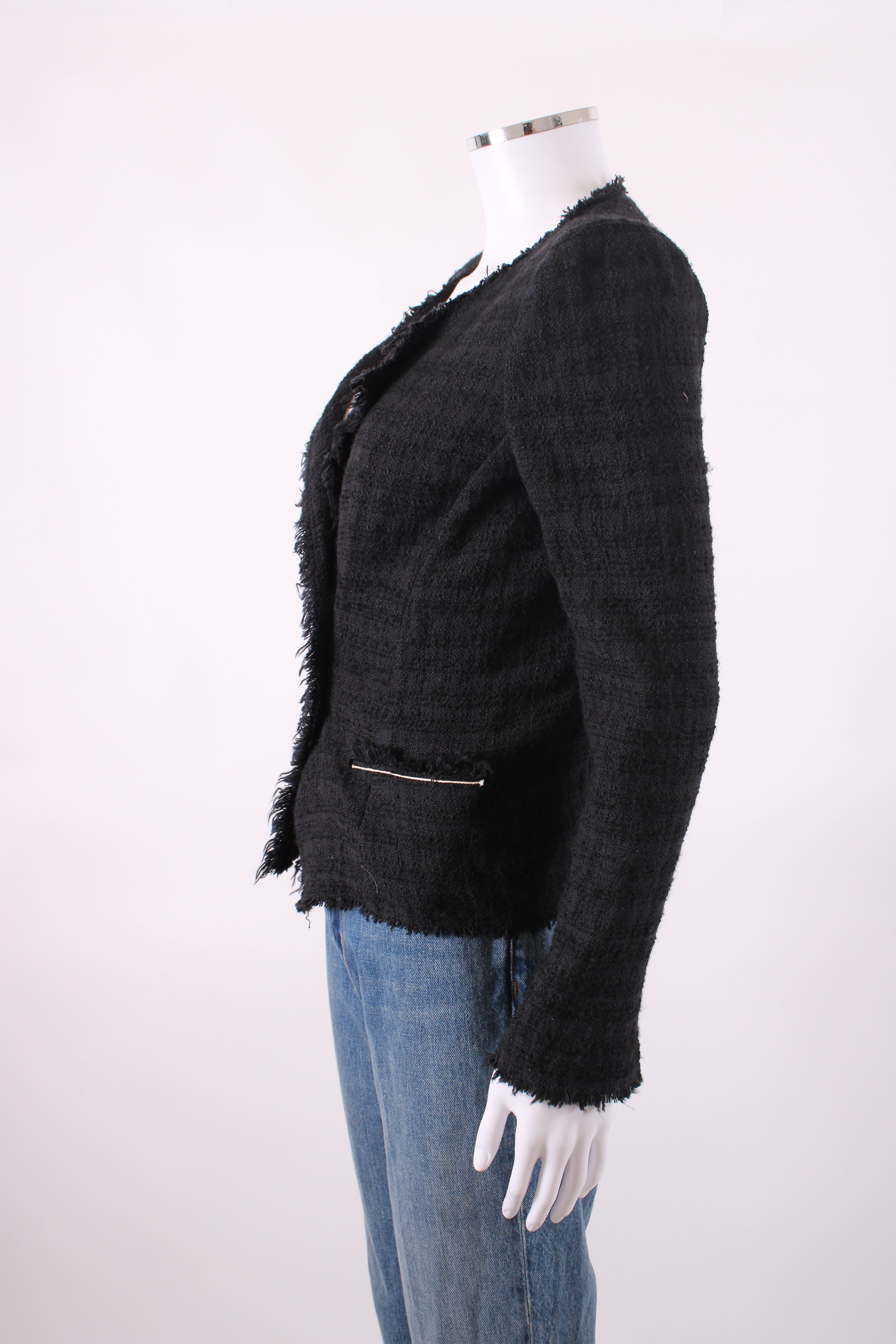Isabel Marant Etoile Double Breasted Boucle Jacket Black 10