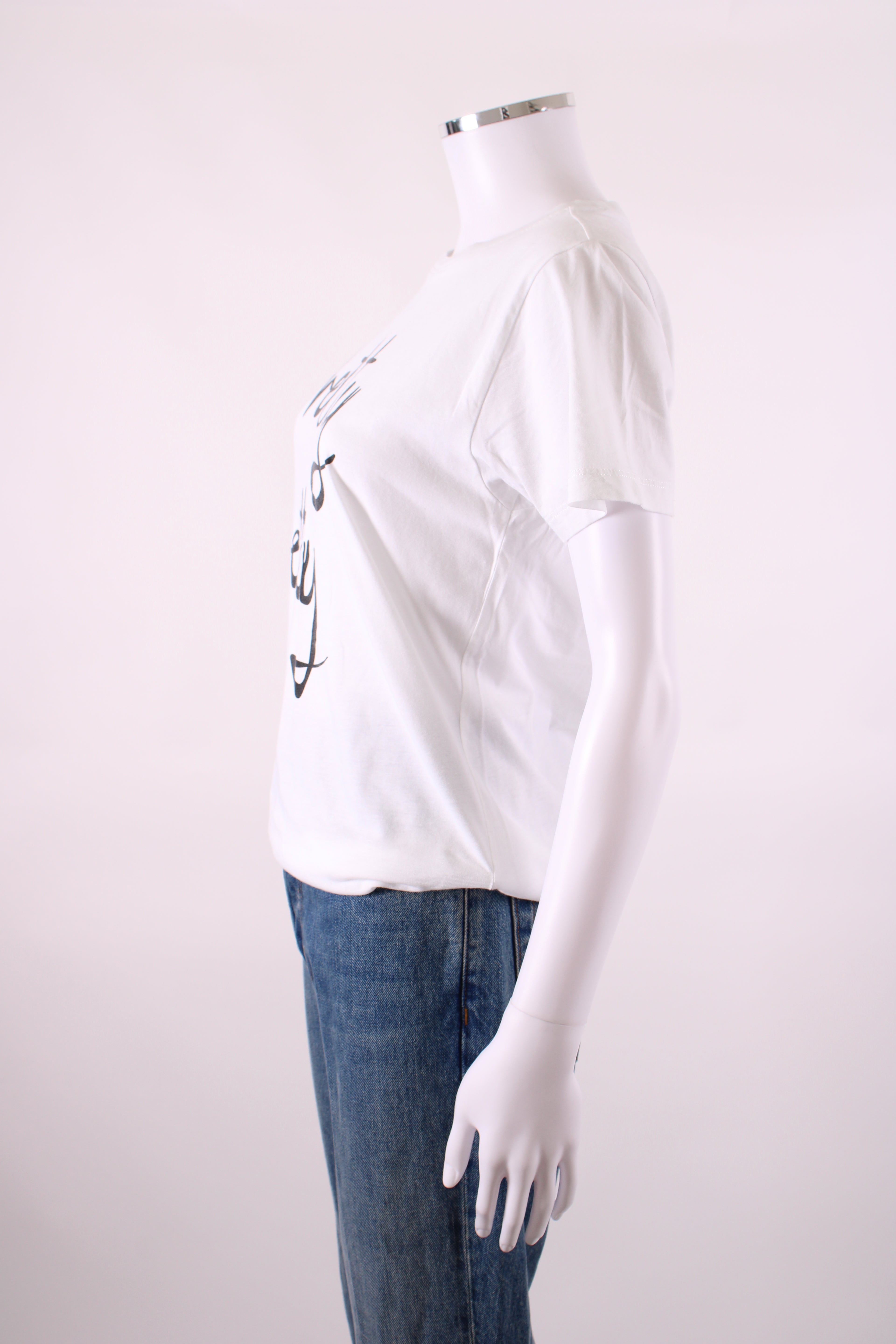 Bella Freud Slogan T-shirt White/ Black M