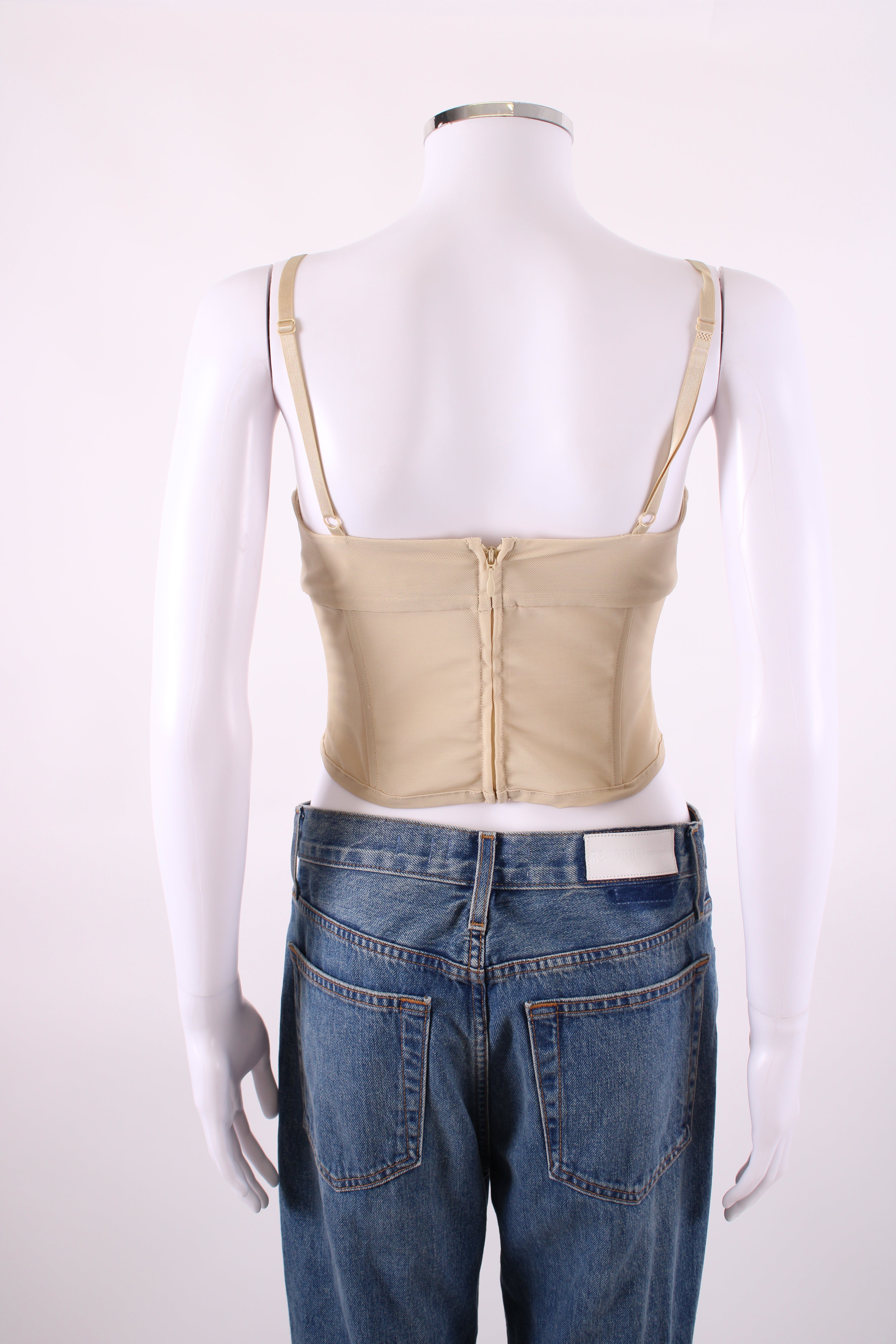 Viktoria & Woods S/S Mesh Corset Top Beige S