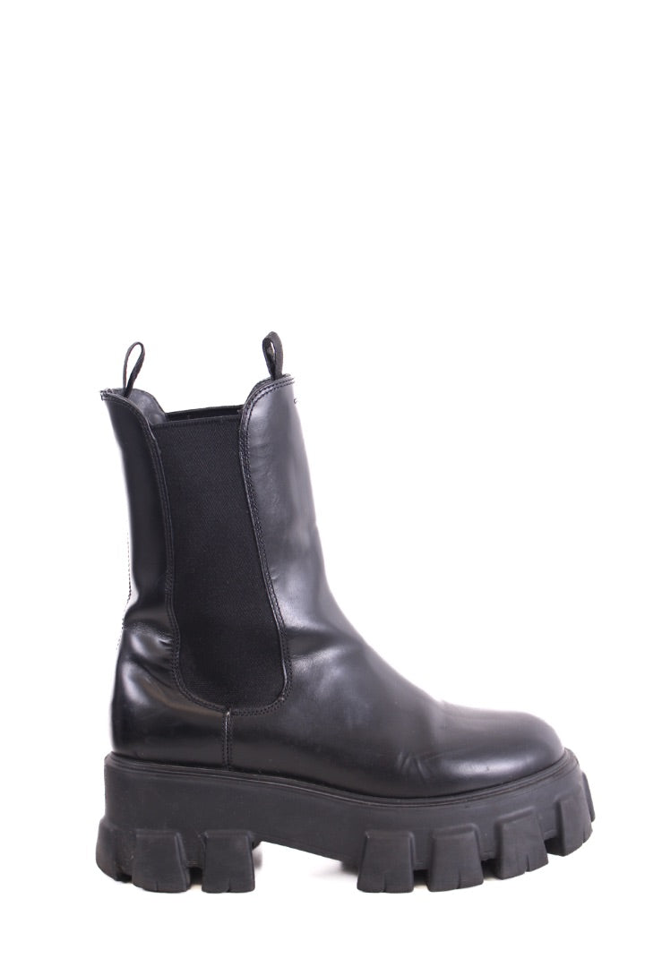 Prada Chunky Ankle Boots Black 36.5