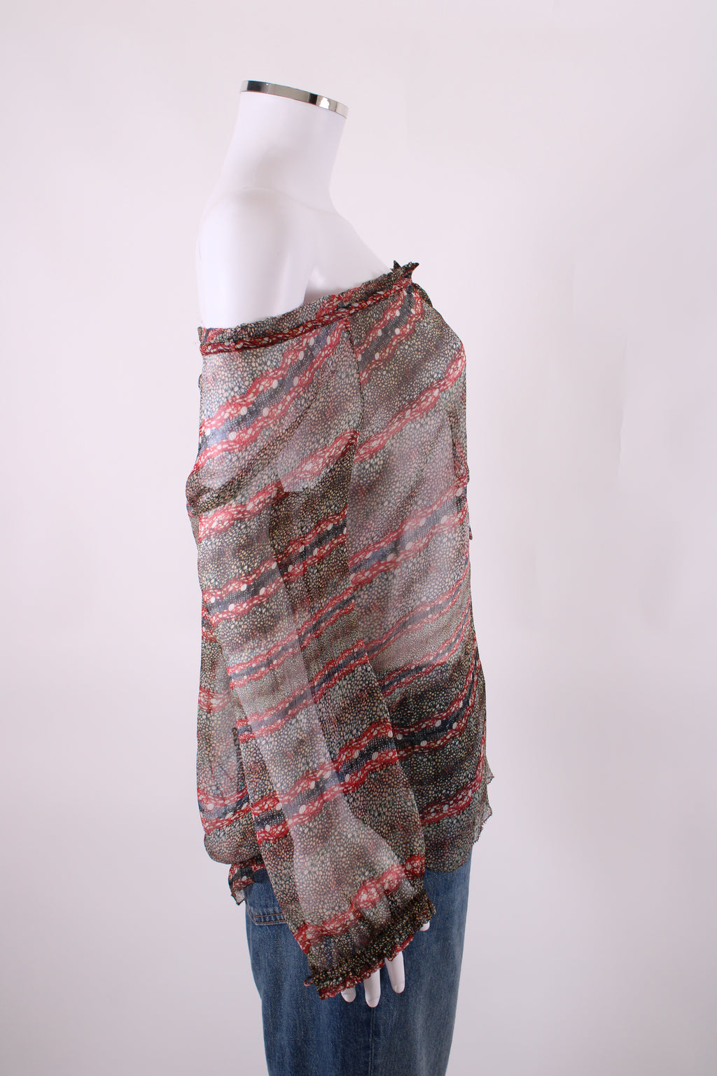 Isabel Marant Etoile L/S Print Blouse Beige/ Red 8