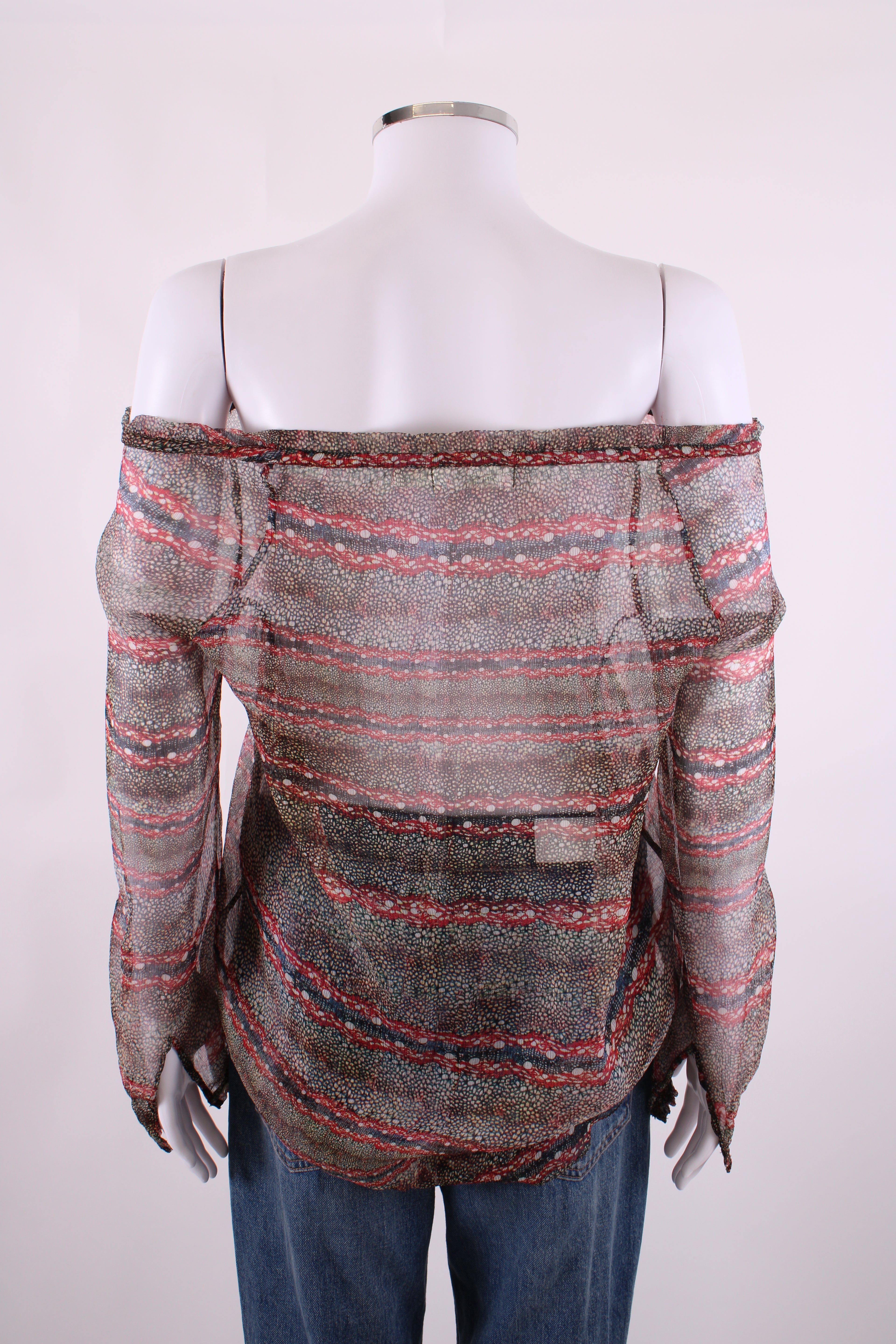 Isabel Marant Etoile L/S Print Blouse Beige/ Red 8