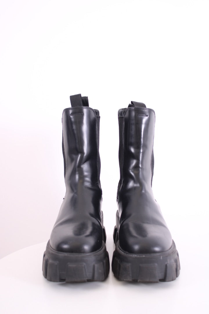 Prada Chunky Ankle Boots Black 36.5