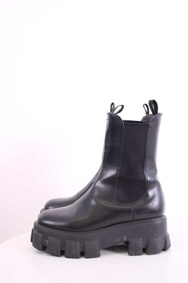 Prada Chunky Ankle Boots Black 36.5